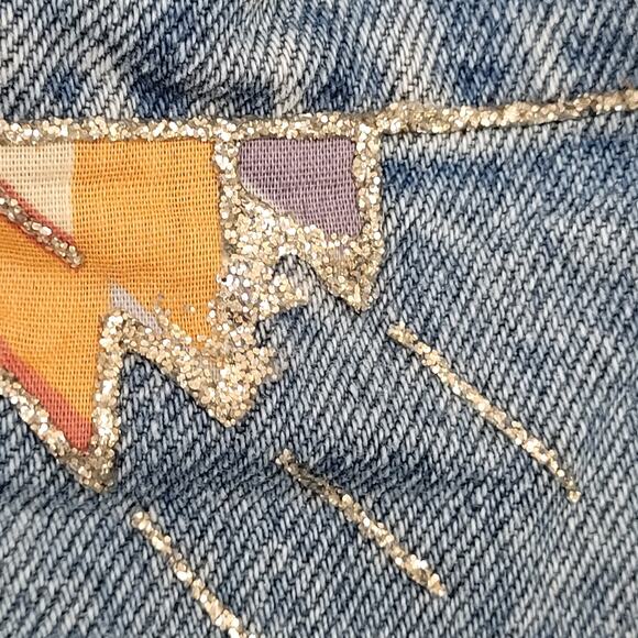 Vintage Native-American Denim Jacket Womens L/XL 23x29 Baggy - Picture 10 of 15